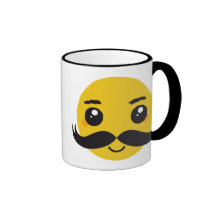 Le för Kawaii mustasch Kaffe Kopp