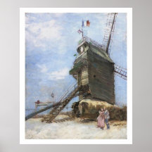 Le Moulin de la Galette av Vincent Van Gogh Affischer