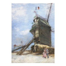 Le Moulin de la Galette av Vincent Van Gogh Inbjudningskort
