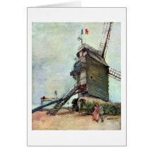 Le Moulin De La Galette av Vincent Van Gogh Hälsnings Kort