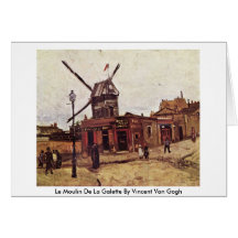 Le Moulin De La Galette av Vincent Van Gogh Hälsningskort