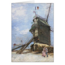 Le Moulin de la Galette av Vincent Van Gogh Hälsnings Kort