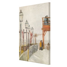 Le Moulin de laGalette terrass, Montmartre (1886) Kanvasdukar Med Gallerikvalitet