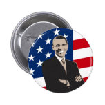 Le patriotisk Barack Obama popkonst Nål