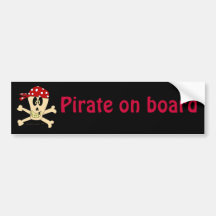 Le piratskalle- och korben bildekal