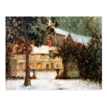 Le Sidaner: Hus i snö Vykort