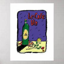 LeCafe Vin-Tryck Print