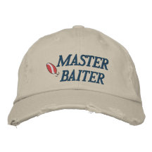 Ledar- Baiter fiske broderad hatt