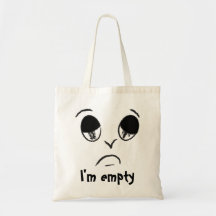 Ledset ansikte - tom I-förmiddag! Tote Bags