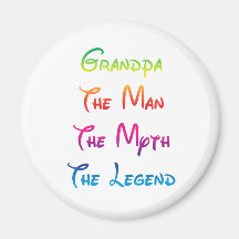 Legend för morfarmanMyth Magnet För Kylskåp