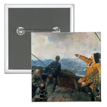 Leif Eriksson siktar landar i Amerika, 1893 Knappar