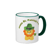 Lejon baby för st patricks daykaffemugg