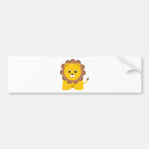 Lejon gullig baby bildekal
