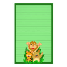 Lejon (härskad) tiger- och björnbrevpapper,