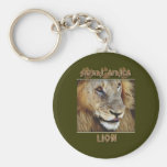 Lejon manlig - djurlivsafarikeychains nyckelring