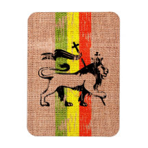 Lejon Reggaekung Vinyl Magnet