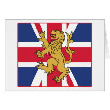 Lejon UK-flagga Hälsnings Kort