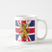 Lejon UK-flagga Mugg