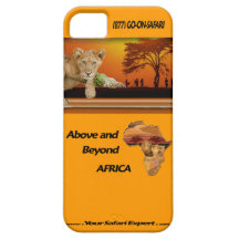 Lejon unge & stam under träd & afrikaCollage iPhone 5 Cover