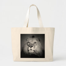 Lejona svart & vit tote bag