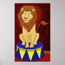 Lejont affischtryck för cirkus