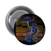 Lejont på stranden på nattCricketDiane konst Nål