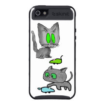 Lek för två kittys med där musleksaker iPhone 5 hud