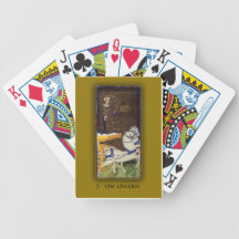Leka kort med den Visconti-Sforza Tarot triumfvagn