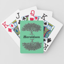 Leka kort - släktforskningträd spel kort