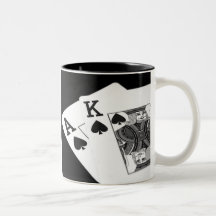 Leka kortpoker mig all förmiddag in! kaffe mugg