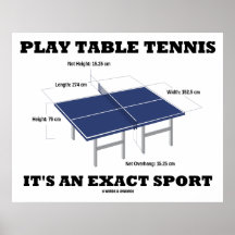 Lekbordtennis är det en avkrävasport (humorn) affisch