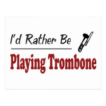 Leker ganska trombonen vykort