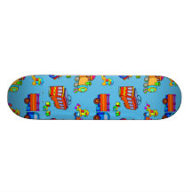 Leksaker - röda lastbilar & orange tåg skate deck
