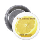 Lemonade - om liv ger dig citroner knappar med nål