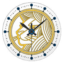 Leo den lejona astrologin undertecknar ~-Zodiacsol Vägg Klockor