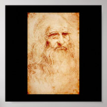 Leonardo Da Vinci Själv-Stående circa 1510-1515 Affisch