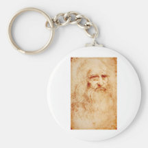 Leonardo Da Vinci självporträtt circa 1510-1515 Nyckel Ring