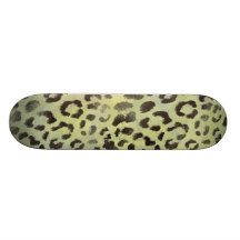 Leoparden flår i Chartreuse limefrukt Skate Board Deck