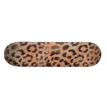Leoparden flår i tangerinen Apricote Skateboard Deck