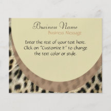 Leopardtryckreklamblad Custom Flyer