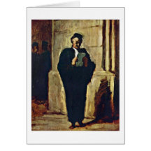 Lesender advokat av Honore Daumier Kort