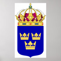 Lesser logo för vapensköldSverige officiell symbol Affischer