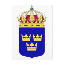 Lesser logo för vapensköldSverige officiell symbol Vykort