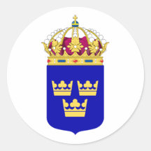 Lesser logotyp för symbol för vapensköldsverige of klistermärke