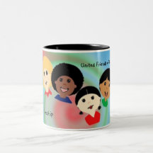 letsbefriends vänskap, eniga vänner av färg kaffe muggar