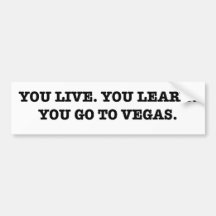 Levande lär Vegas - svart Bildekaler