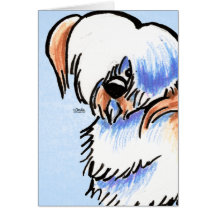 Lhasa Apso Red Parti Off-Leash Art™ Cards