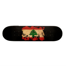 Libanon flagga skate deck