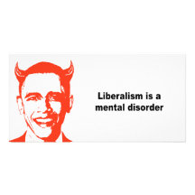 Liberalism är en mental oordning hälsningskort med foto