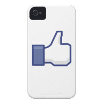 LIK tum för facebook upp Case-Mate iPhone 4 Fodraler